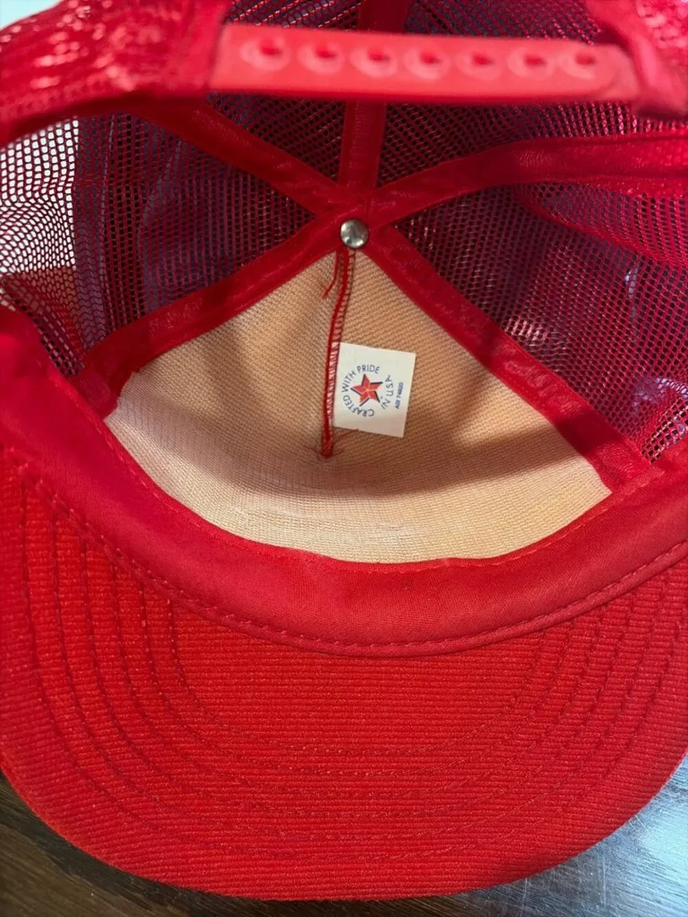 Pennsylvania State Police Trooper Red Snapback Mesh Hat Made In USA